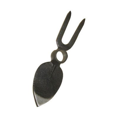 30020109 Round Hole Eye Peach Type Two Tines Sharp Tips Forged Fork-Hoe vegetable Digging Garden backyard Hoe