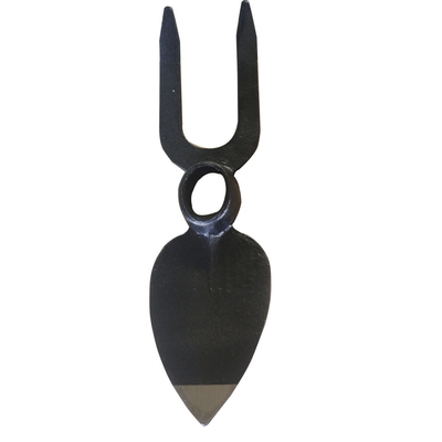 30020110 Oval Hole Eye Two Tines Sharp Tips backyard vegetable Fork-Hoe Forged Digging Garden Hoe