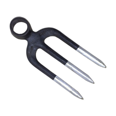 30020112 Round Hole Eye Carbon Steel Metal Three Tines Forged Farming Digging Garden Fork Hoes