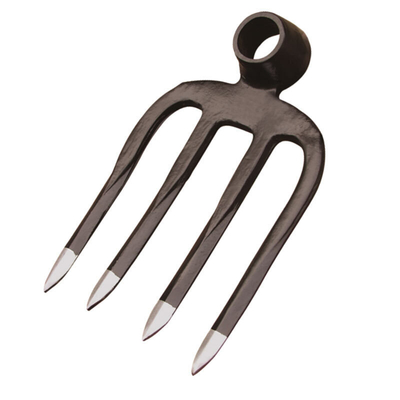 30020115 4 tines forged digging fork-hoe steel garden forks round hole eye strong and sharp