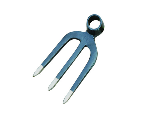 30020119 Three Tines Round Hole Eye Forged Farming Hoe Rake Digging Garden Fork-Hoe