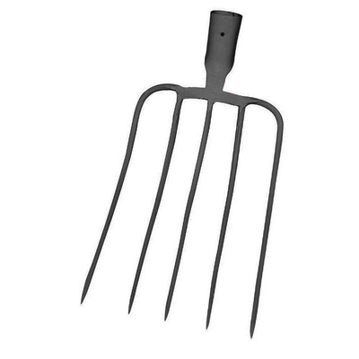 1001025 5 tines carbon steel forged hay fork garden prong fork steel farming pitch manure dung fork