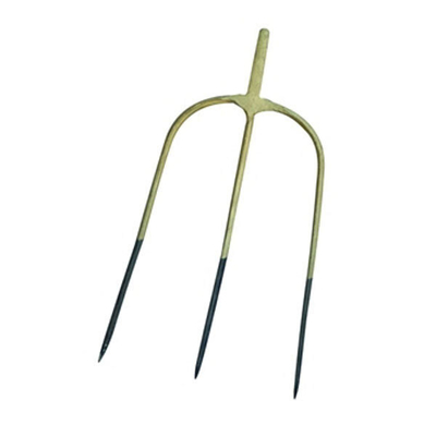 1001143 Three Tines Carbon Steel Tail Hay Fork Garden Prong Fork  Farming Pitchforks Manure Dung Forged Forks