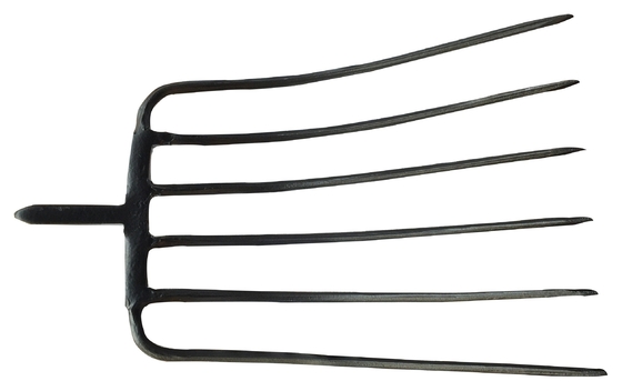 1001146 six tines carbon steel tail hay fork garden prongs fork rakes forged farming pitchforks manure dung fork