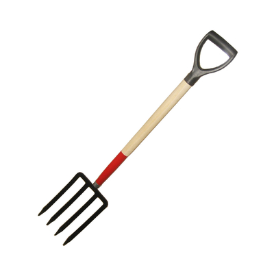 1055026 with Y grip wood handle flat tines carbon steel metal forged farming forks garden steel spading digging forks