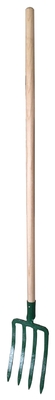 1055030 With Straight Wood Handle Flat Tines Carbon Steel Metal Forged Farming Forks Garden Steel Spading Digging Forks