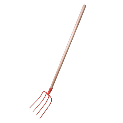 1055008 Forged Hay Fork Carbon Steel Garden Prong Fork Farming Pitch Manure Dung Fork With A Grade Long Straight Handle