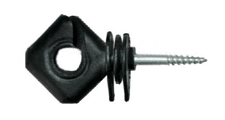 INS00132 Galvanized Steel Screw Nails Electric Fencing Insulators Screw-In Ring Insulator Wood Post Insulator
