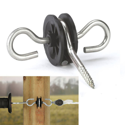 INS004 Gate Insulator Galvanized Steel Screw Nails Electric Fencing Screw-In Gate Anchor Insulators