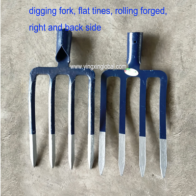 1003115 flat tines carbon steel metal forged farming forks garden steel spading digging forks for durable