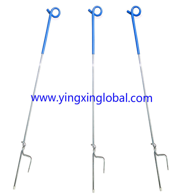 PP02 Electric paddock fencing posts metal pigtail UV plastic top with spiral foot for hard ground 105cm