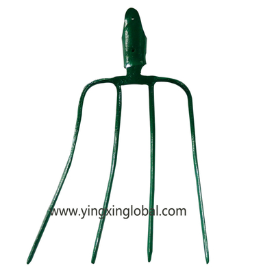 1001014 tip socket 4 tines carbon steel forged hay fork garden prong fork farming pitchforks manure dung fork