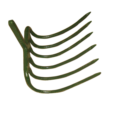 HK10056 Carbon Steel Forged 6 Tines Farming Pitch-Fork Garden Digging Steel Hook Curved Fork Rake