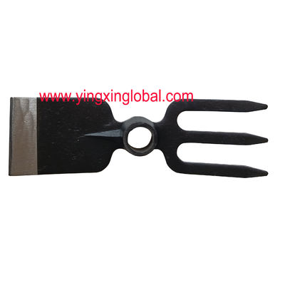 30020132 With Round Hole Eye Three Tines Cutting-Spade Type Vegetable Courtyard Forged Digging Garden Farming Pickaxes Fork-Hoes Hoes