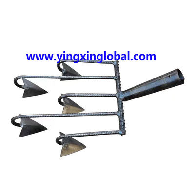 HK10155 5 tines carbon steel weld yard farming garden digging steel curved hoe fork rake