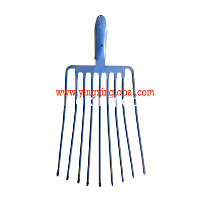 1001019 9 tines carbon steel manure dung forks  steel forged hay prong pitchfork stone mining railway